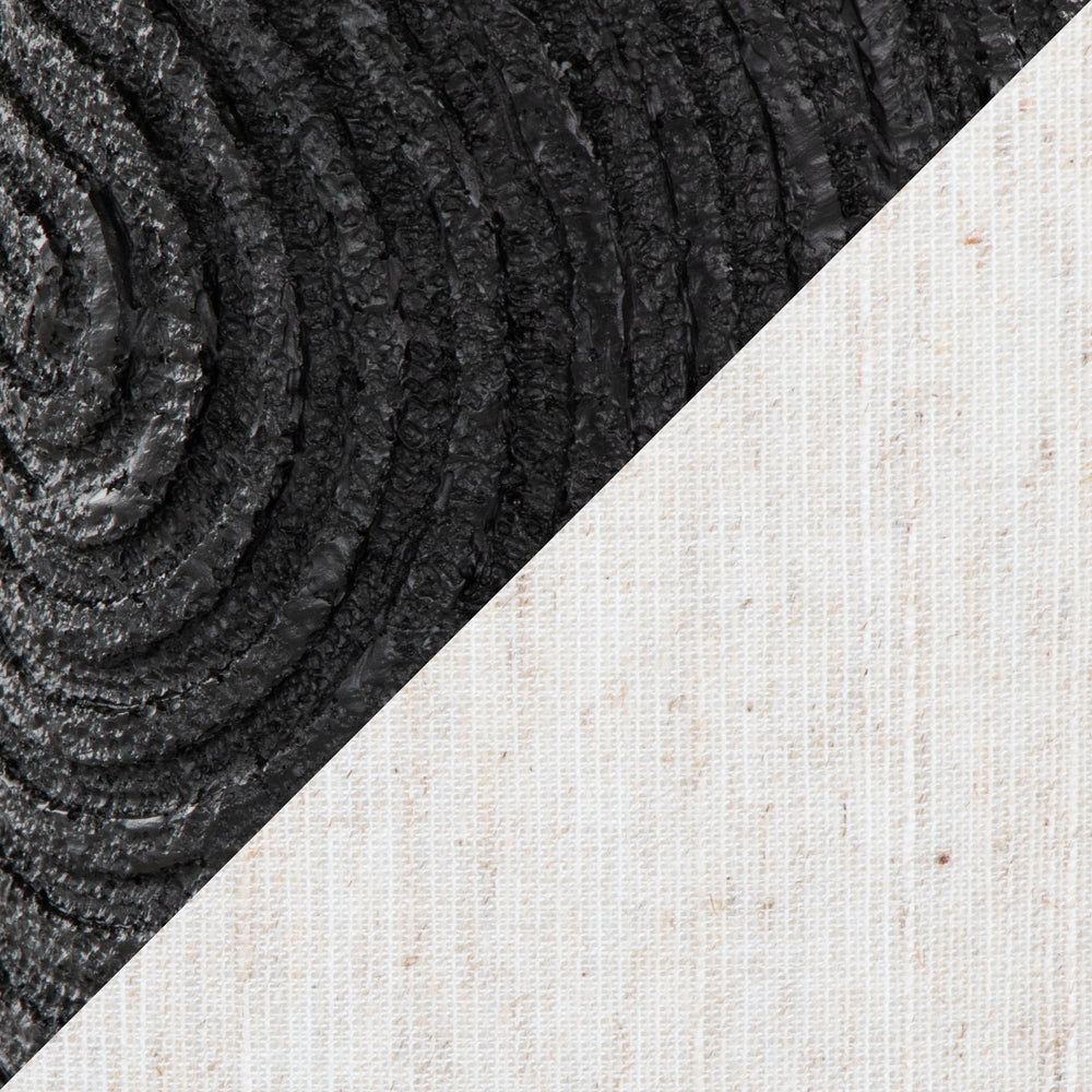 English Elm Kona 31" Contemporary Polyresin Table Lamp Set of 2 — Matte Black Base, Brass Accents & Linen Shade, Warm Ambient Light B202P224005