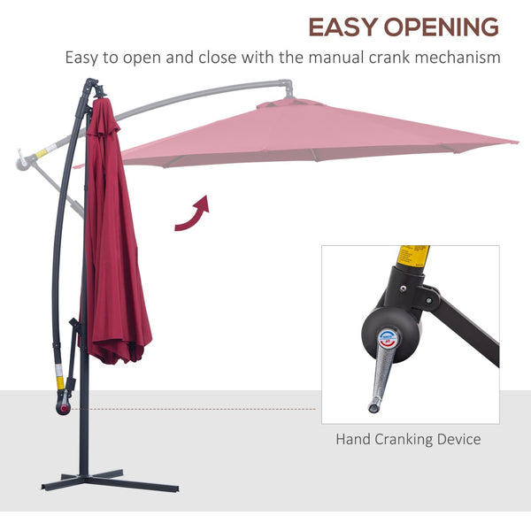 English Elm Retractable Patio Awning with Manual Crank Aluminum Frame Uv Blocking Canopy T3971P384100