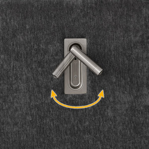 English Elm Queen Modern Upholstered Platform Bed with Pleated Chenille Headboard, Built-In Nightstand & Lamp DARK GREY W487S00401