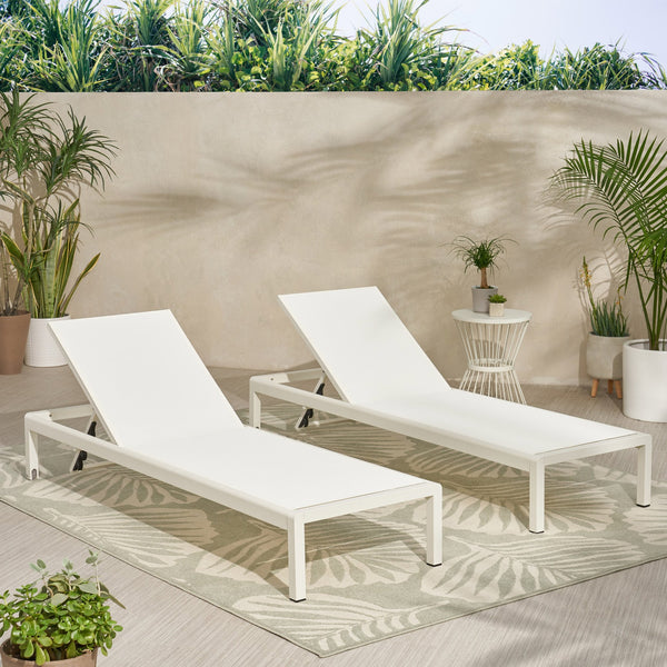 English Elm Christopher Knight Home® - Cape Coral Chaise Lounge Set Of 2 - Stylish, Adjustable, And Durable Outdoor Seating For Comfort 57592.00WHIMP2
