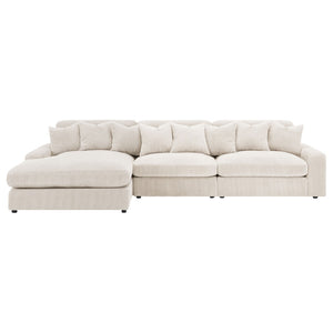 English Elm Cassidy Three Piece Corduroy Sectional with Lounge Unit for Cozy Living Spaces B062S01421