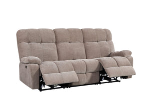 English Elm Liyasi Dual OKIN Motor Power Recliner Sofa 2-Seater with Infinite Position Lock, 300lb Capacity, Modular W820S00061