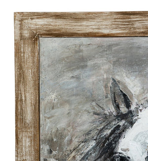 English Elm 35.4x47.2x1.2" Hand-painted Floral Canvas with Rustic Fir Frame for Farmhouse Walls W2078P481784