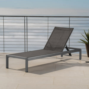 English Elm Christopher Knight Home® - Cape Coral Chaise Lounge - Adjustable Grey Pool Chair With Durable Frame & Water-Resistant Cushion 57592.00GRY