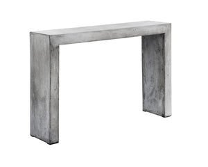 Sunpan Axle Console Table - Bold Concrete Design with Clean Lines for Modern Indoor and Outdoor Spaces Grey