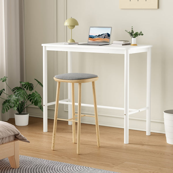 English Elm 47-Inch Counter Height Bar Table - Modern Rectangular Design With Metal Legs For Stylish Dining Spaces T3623P381052