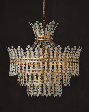 Currey & Company Bradshaw Chandelier - Elegant Art Deco Design With Crystal Accents For Timeless Illumination And Style Gold Glass ,Crystal ,Wrought Iron 9000-1295-currey-company