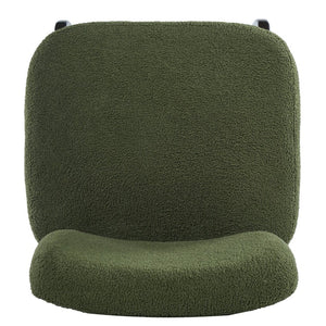 English Elm 26" Boucle Lounge Chair Solid Wood Frame Woven Texture Minimalist Seat for Any Room Green N767P408732D