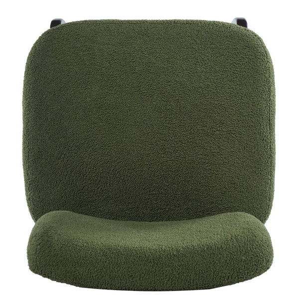 English Elm 26" Boucle Lounge Chair Solid Wood Frame Woven Texture Minimalist Seat for Any Room Green N767P408732D