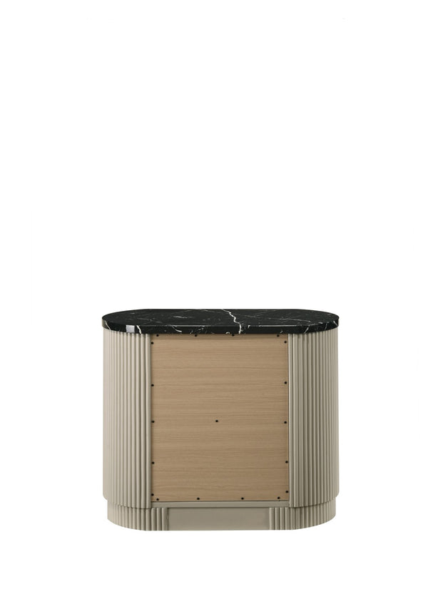 English Elm Travonte Two Drawer Nightstand Linen Finish Dovetail Joinery Bedroom Storage B2756P504966