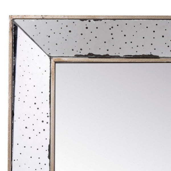 English Elm Filo Square Mirrored Wall Accent with Raised Tray Frame and Speckled Artisan Finish B056P416821