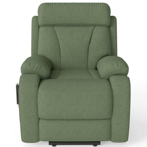 English Elm Power Lift Recliner For Seniors - Elegant Electric Chair With Remote Control & Side Pocket, Dark Green Velvet W1028S00056-GIGA