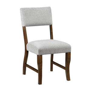 English Elm Contemporary High Back Chenille Dining Chairs Solid Wood Frame Upholstered Set Brown,Gray B011P439061