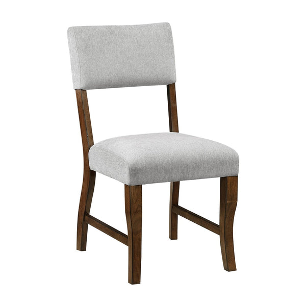 English Elm Contemporary High Back Chenille Dining Chairs Solid Wood Frame Upholstered Set Brown,Gray B011P439061