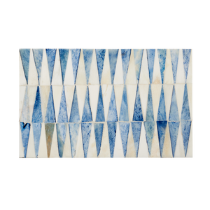 Nadene Decorative Box Set of 2 – Handcrafted Blue and Ivory Bone Storage Boxes for Coastal Decor