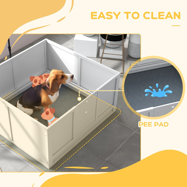 English Elm Pawhut Whelping Box with Pig Rail Retractable Light Stand and Adjustable Entry Door W2225P173798