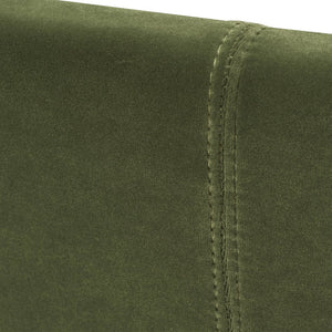 English Elm Jennifer Taylor Home - Marcella Upholstered Shelter Headboard Bed Set - King Size, Olive Green Velvet For Modern Luxury B2719P238229