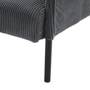 English Elm United We Win Corduroy Loveseat Plush Ergonomic Sofa with Spring Support Metal Legs Carbon Gray W1568P410050