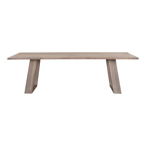 English Elm Tanya Solid Acacia Wood Rectangular Dining Table Seats Eight in Grey Finish B2769S00010