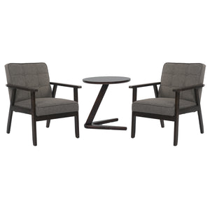 English Elm Hengming Leisure Chair Set With Thick Cushions & Wooden Coffee Table For Stylish Comfort Anywhere W212P156164