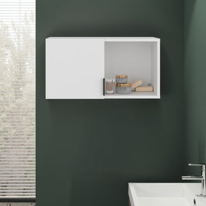 English Elm Roxbury Wall Mounted Medicine Cabinet with Two Shelves White Melamine Bathroom Storage B097P407597