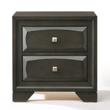 English Elm Antique Grey Nightstand With 2-Drawer