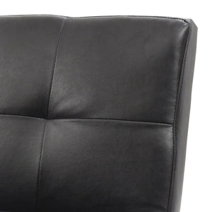 English Elm Chroma Faux Leather Convertible Sleeper Sofa with Metal Legs for Studio Living B078107965