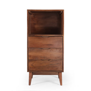 English Elm Christopher Knight Home® - CHEST Mango Wood 3-Drawer Light Oak Mid-Century Modern Nightstand with Display Cubby, 20x41" 69425.00