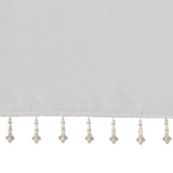 Madison Park Emilia Transitional Lightweight Faux Silk Valance With Beads MP41-6330 Silver