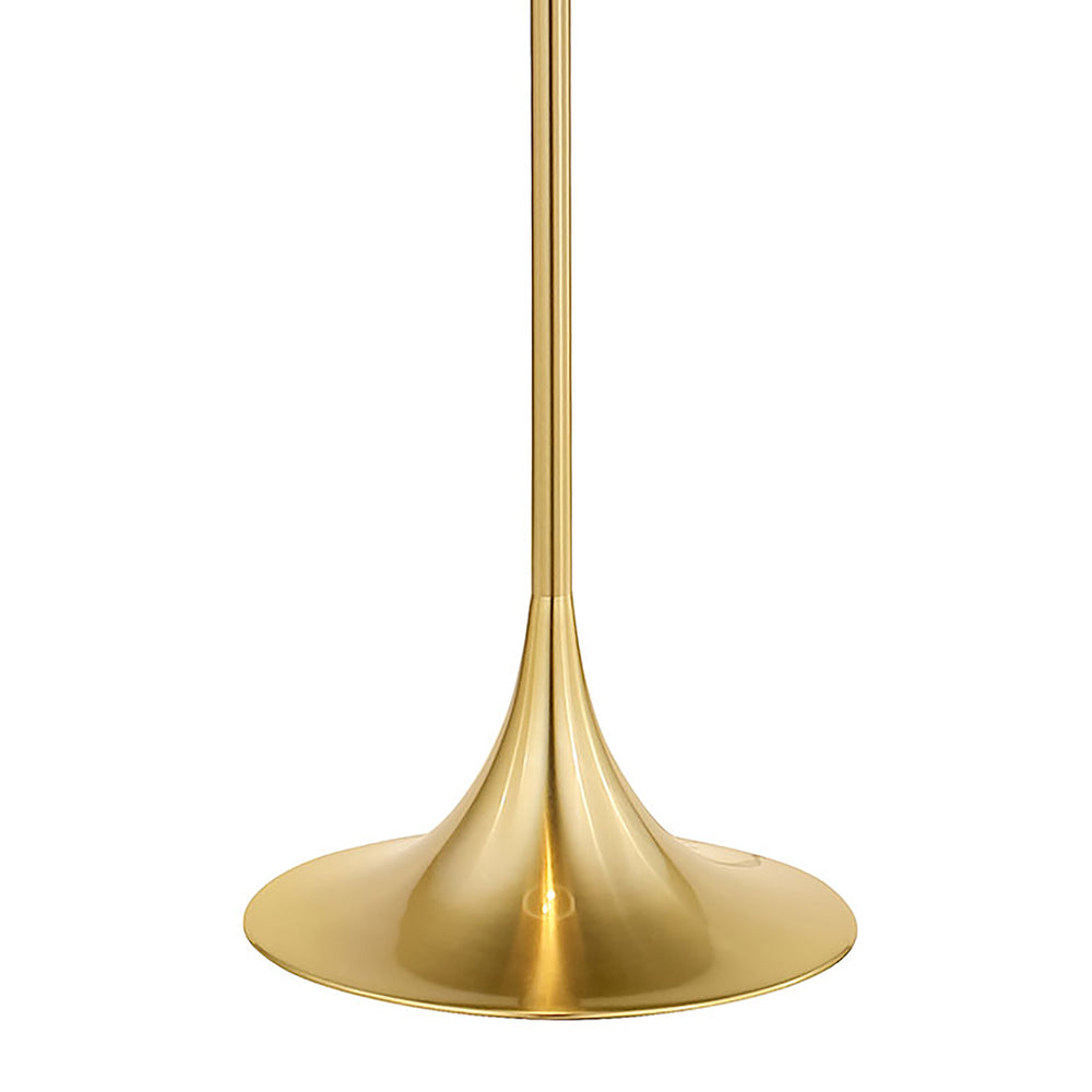 English Elm Bellflower Gold Floor Lamp - 65-Inch Modern Drum Shade With Elegant Tulip Base For Cozy Ambiance B062P299852