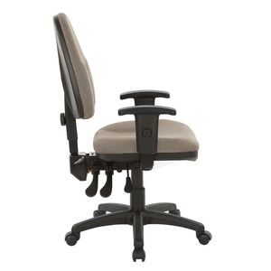 OSP Home Furnishings Dual Function Ergonomic Office Chair with Lumbar Support Foam Seat and Adjustable Arms 36427-294