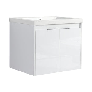 English Elm 36" Bathroom Vanity With Resin Sink, Soft-Close Doors & Side Cabinet For Modern Elegance & Storage W999S00420