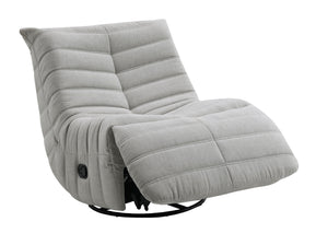 English Elm Talmon Plush Chenille Glider Recliner with 360° Swivel, Manual Recline, Foam Comfort, Low Clearance Oyster grey 37.5 L x 32.7 W x 37 H B2726P245871