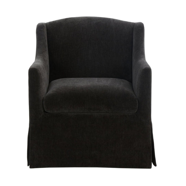 English Elm Luisa Swivel Accent Chair Skirted Tailored Silhouette for Formal Living Rooms Mink B050P451388