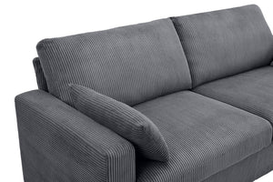 English Elm Modern Fabric Loveseat with Fsc Wood Frame Spring Cushions and Washable Covers W5515P443357