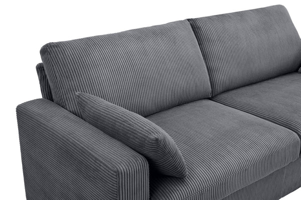 English Elm Modern Fabric Loveseat with Fsc Wood Frame Spring Cushions and Washable Covers W5515P443357