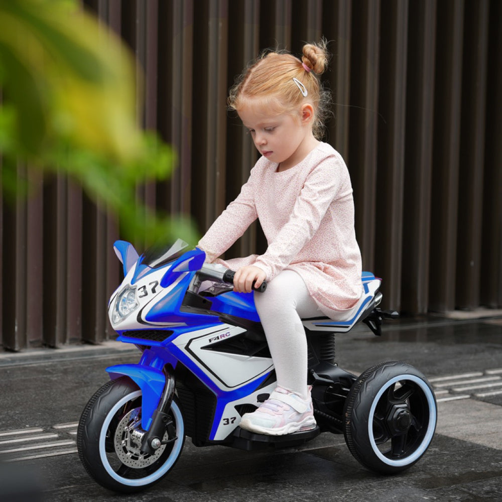 English Elm 6v Kids Ride on Motorcycle with Led Wheel Lights Mp3 Player and Easy Start for Toddlers W1760110306