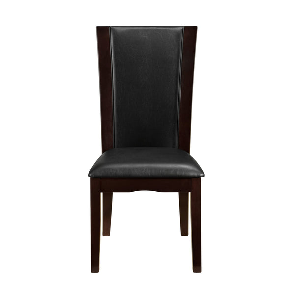 English Elm Modern Daisy Dining Side Chairs Set of 2 with Sleek Curves Faux Leather Upholstery Hardwood Frame Durable Comfort 19" Seat Height Dark Brown,Espresso 43 L x 11 W x 21 H B011P255724