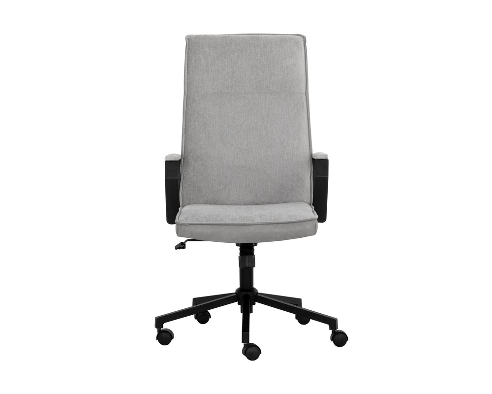 Sunpan Swanson Office Chair - Modern Urban Design with Performance Fabric, Mobility & Stylish Black Legs