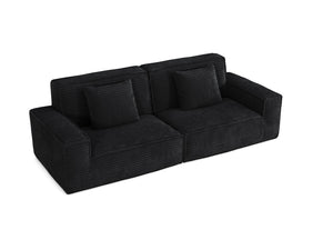 English Elm 106.3 Inch Large Striped Fabric Sofa - Modern Comfort For Living Rooms, Bedrooms & Apartments! W3147S00016