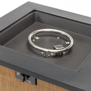 English Elm 28" Propane Gas Fire Pit Table - 50,000 Btu Steel Outdoor Heater For Patios & Courtyards, Brown W853P293849