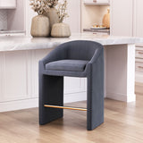 Emas Counter Stool Midnight Gray 109992 Zuo Modern