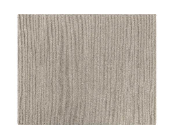 Sunpan Deva Hand-Woven Wool Rug - Artisan Crafted in Elegant Ivory and Beige, Unique Texture & Softness Taupe