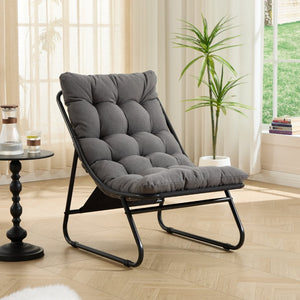 English Elm Patio Sling Recliner Set with Ottoman Steel Frame Mesh Seat Cushioned Modern Lounge W640P443483