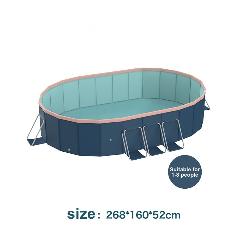 English Elm 3.0m Pvc Foldable Frame Pool Spacious Backyard Cooling for Family Summer Fun W2710P337295