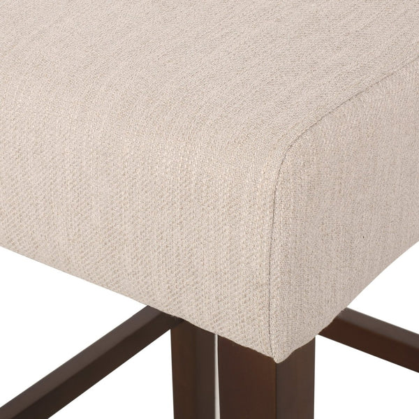 English Elm 30.5 Inch Tufted Pu Upholstered Bar Stool with Metal Footrest for Kitchen Island N780P366612B