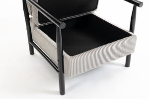 English Elm Storage Accent Chair Mid Century Wood Frame Upholstered Seat with Lumbar Cushion Antique Grey W2530P401448