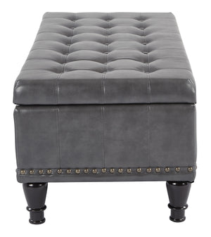 OSP Home Furnishings Caldwell storage ottoman Grey