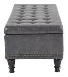 OSP Home Furnishings Caldwell storage ottoman Grey