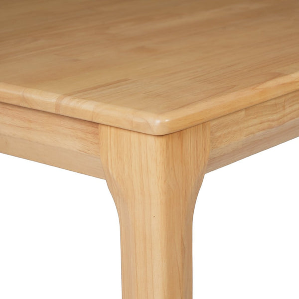 English Elm Solid Rubberwood Dining Table Thick Slab Top Seats 8 Modern Farmhouse Kitchen Natural N768P427476N